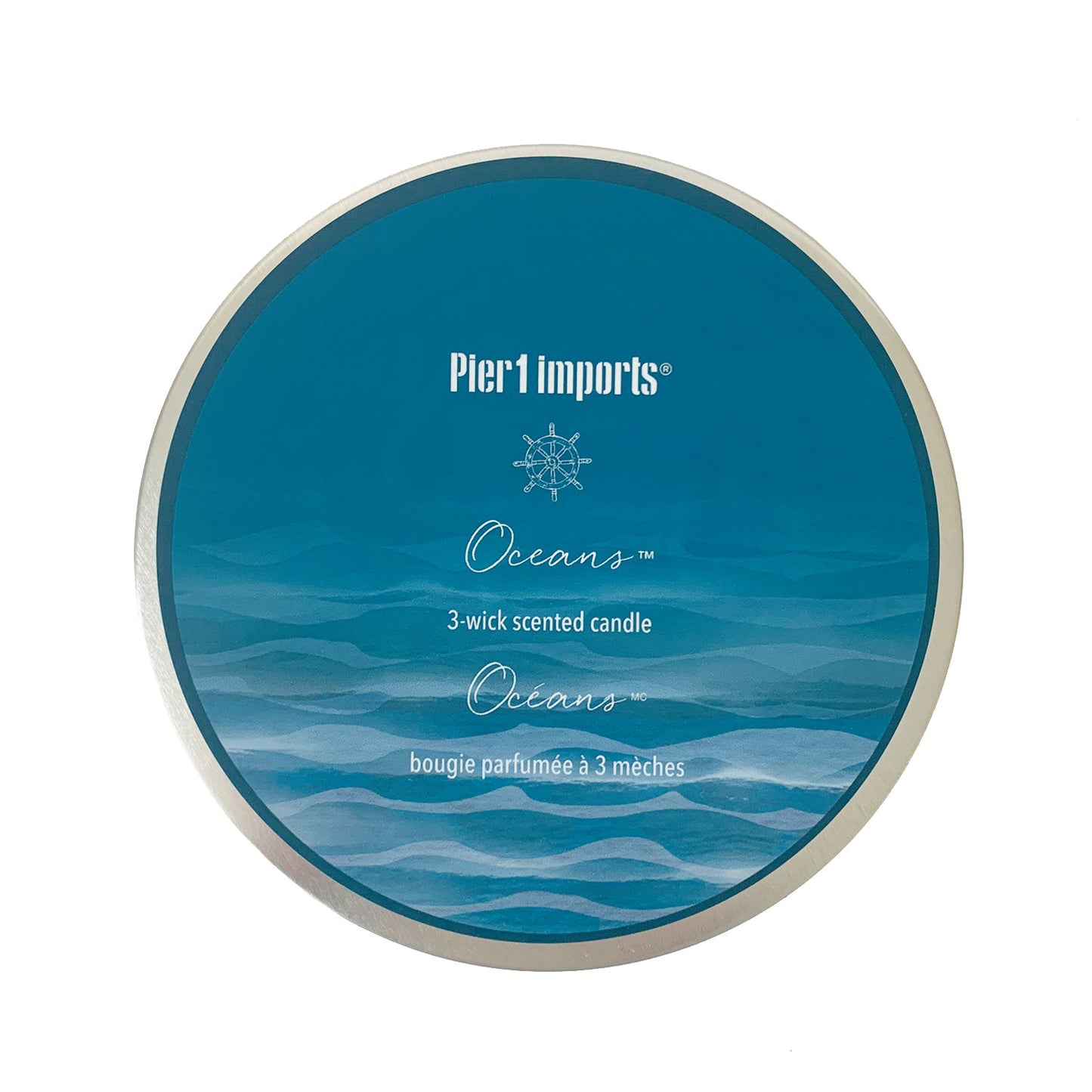 Pier 1 Oceans Filled 3-Wick Candle