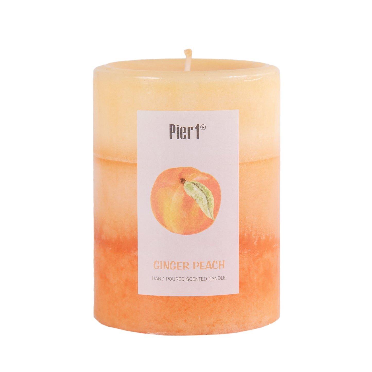 Pier 1 Ginger Peach® 3x4 Layered Pillar Candle